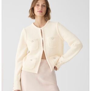 J. Crew Odette sweater lady jacket with jewel buttons
